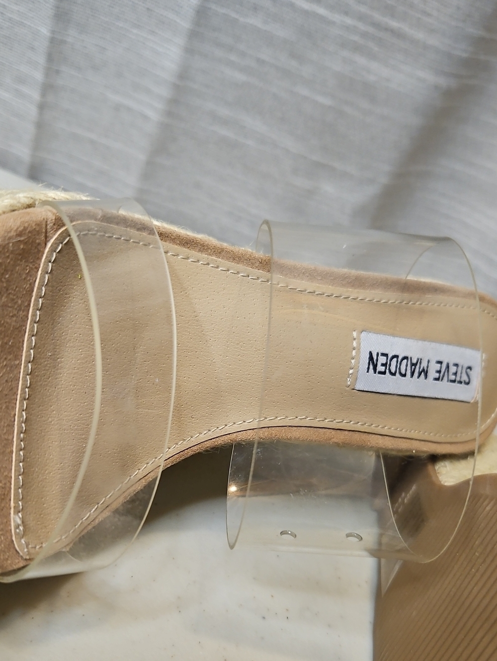 Steve Madden Sunrise clear wedged sandals New 5.5 - Picture 13 of 14